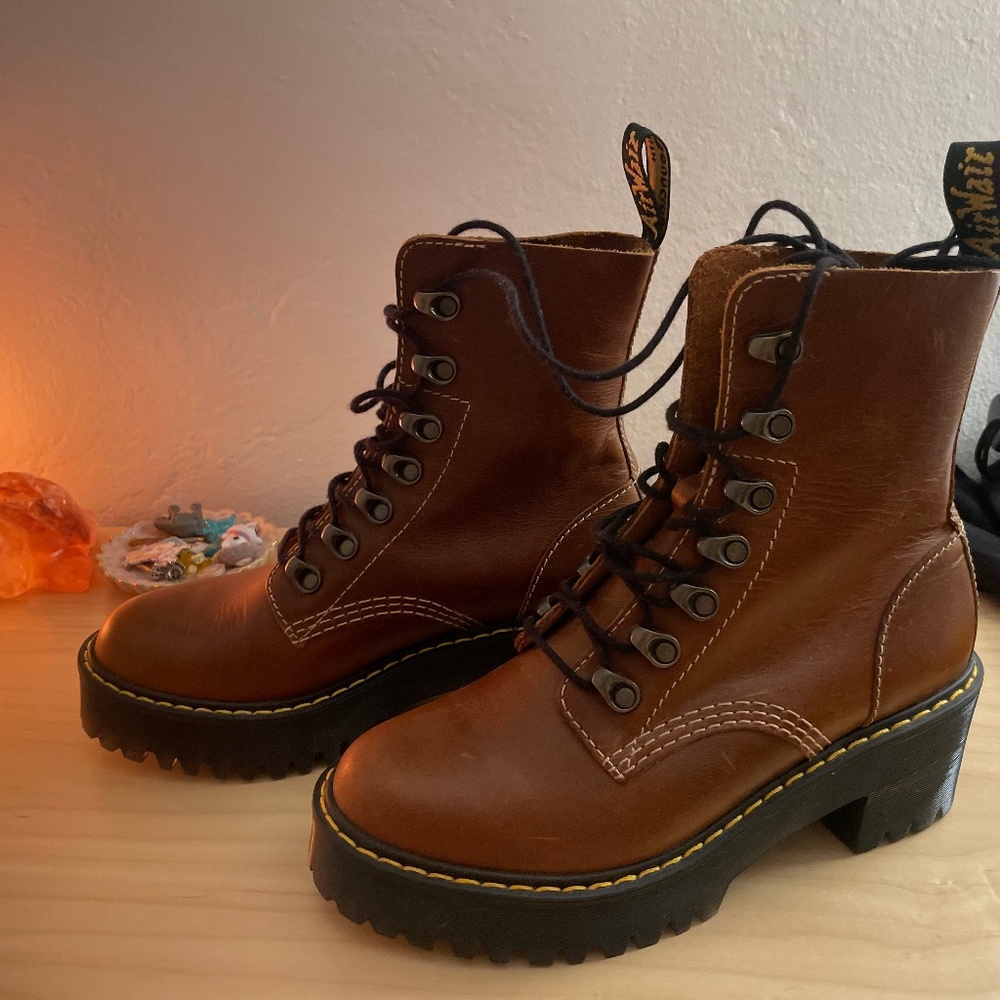 Doc Marten's Brown Platform Boots